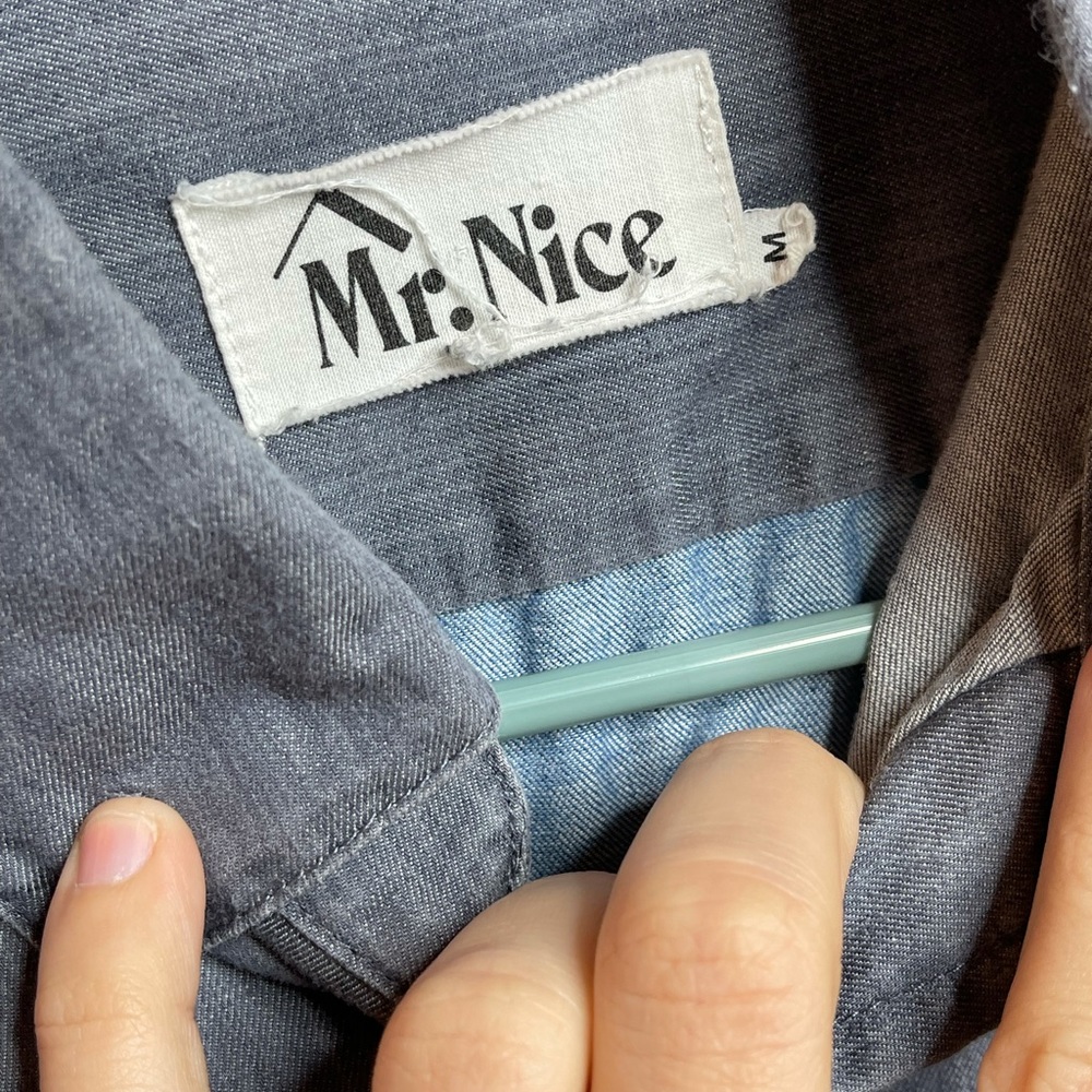Vintage “Mr. Nice” Denim Shirt Size M - Picture 2 of 3